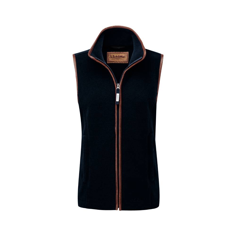 Womens Gilet in Navy Fleece