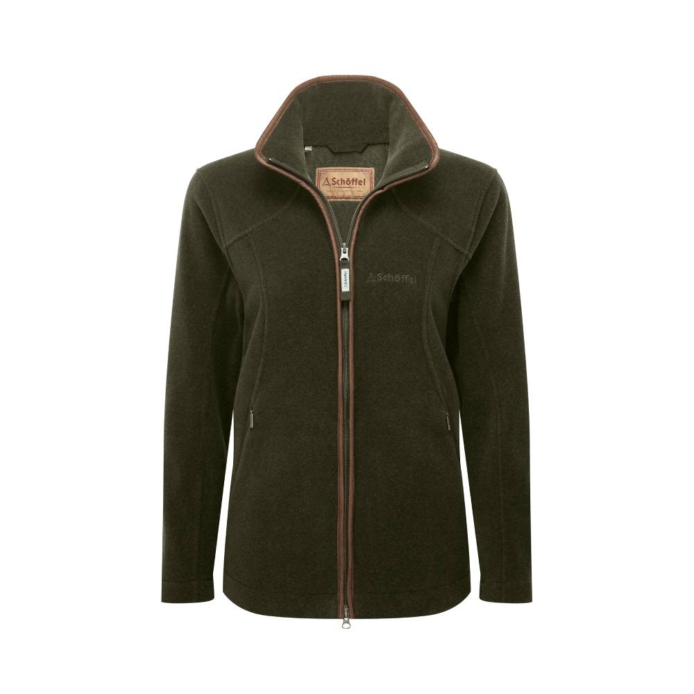 Ladies Fleece in Dark Olive Green from Schoffel