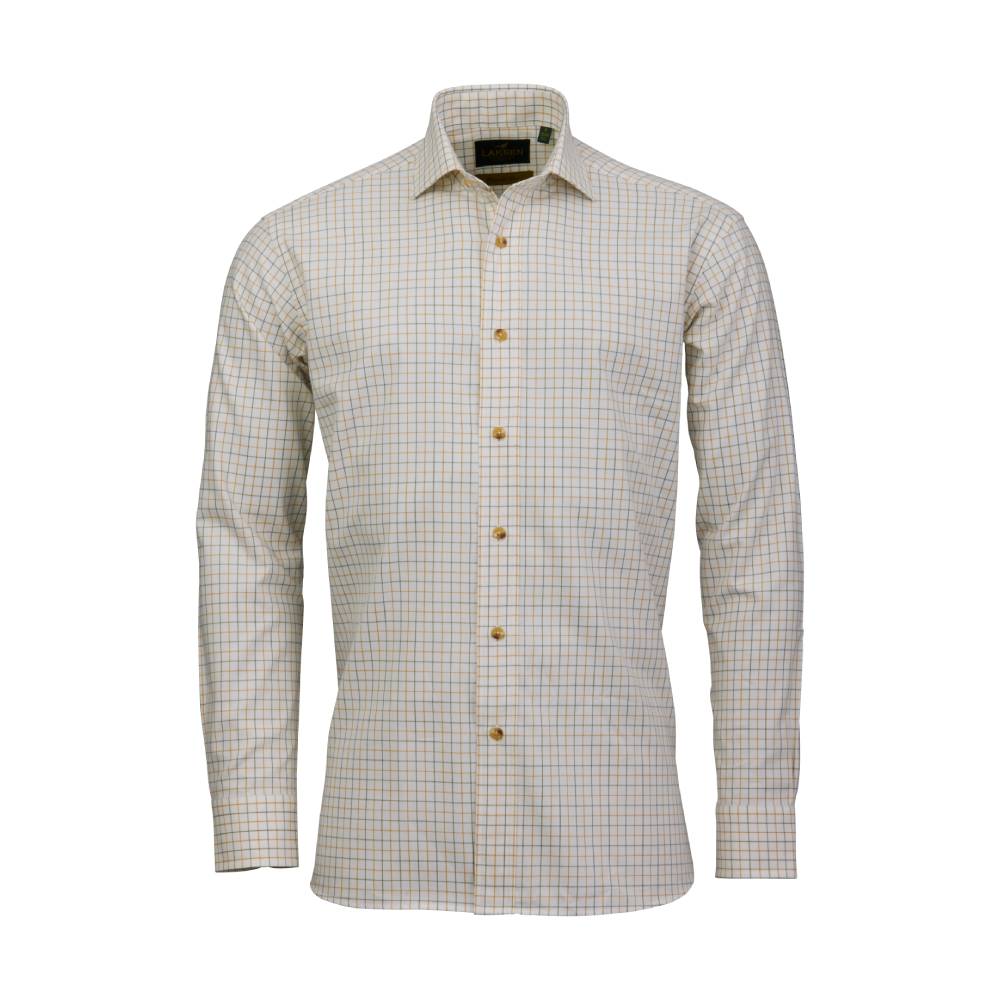 Men's Yellow and Green Check Shirt