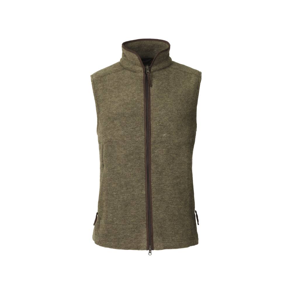 Felted Wool Men's Gilet in Olive Green