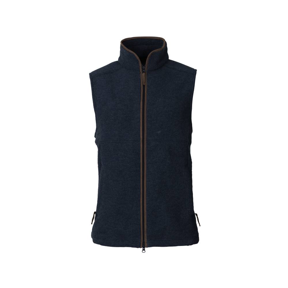 Navy Wood Fleece Vest for Men