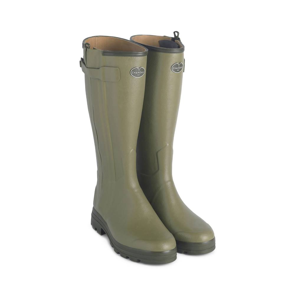 Le Chameau Ladies Boots Chasseur Leather Lined Boot (Vert Vierzon)