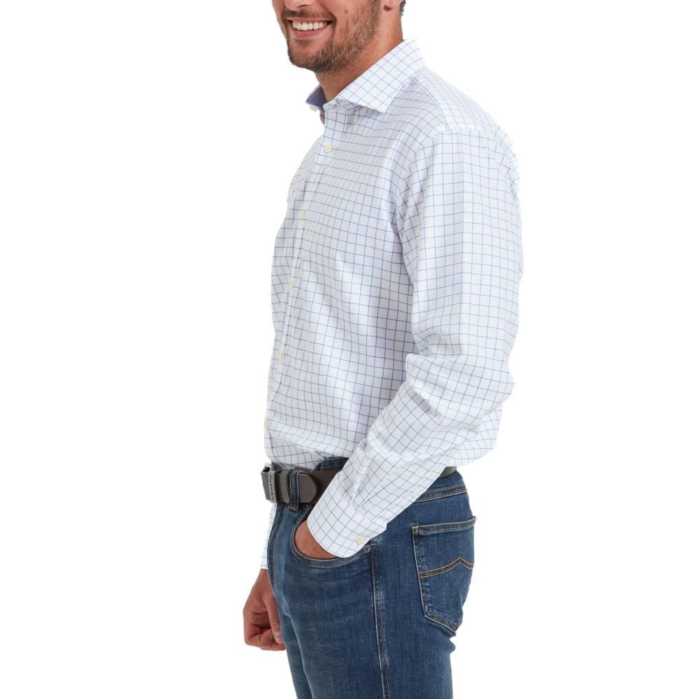 Schoffel Greenwich Tailored Shirt (Light Blue Check)