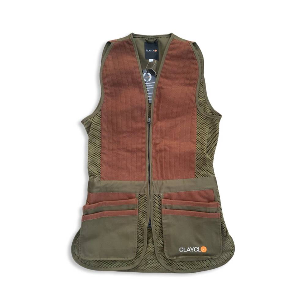 Green Skeet Vest with Suede Shoulder Patches