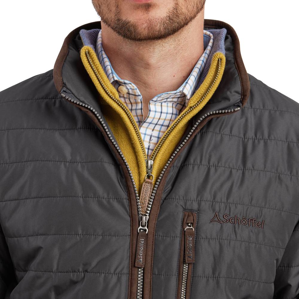 Schoffel Jacket with Brown Trim