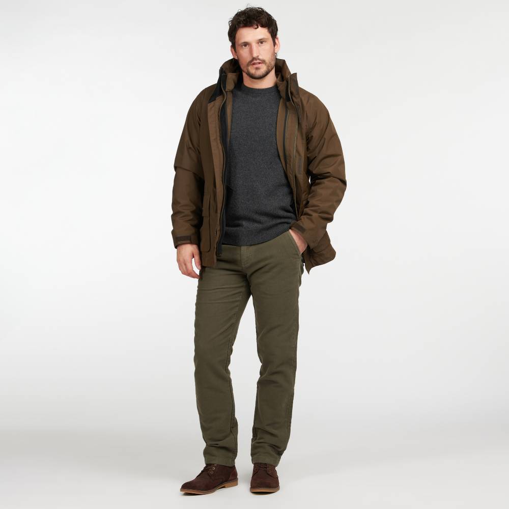 Barbour Neuston Moleskin Trouser (Dark Olive)