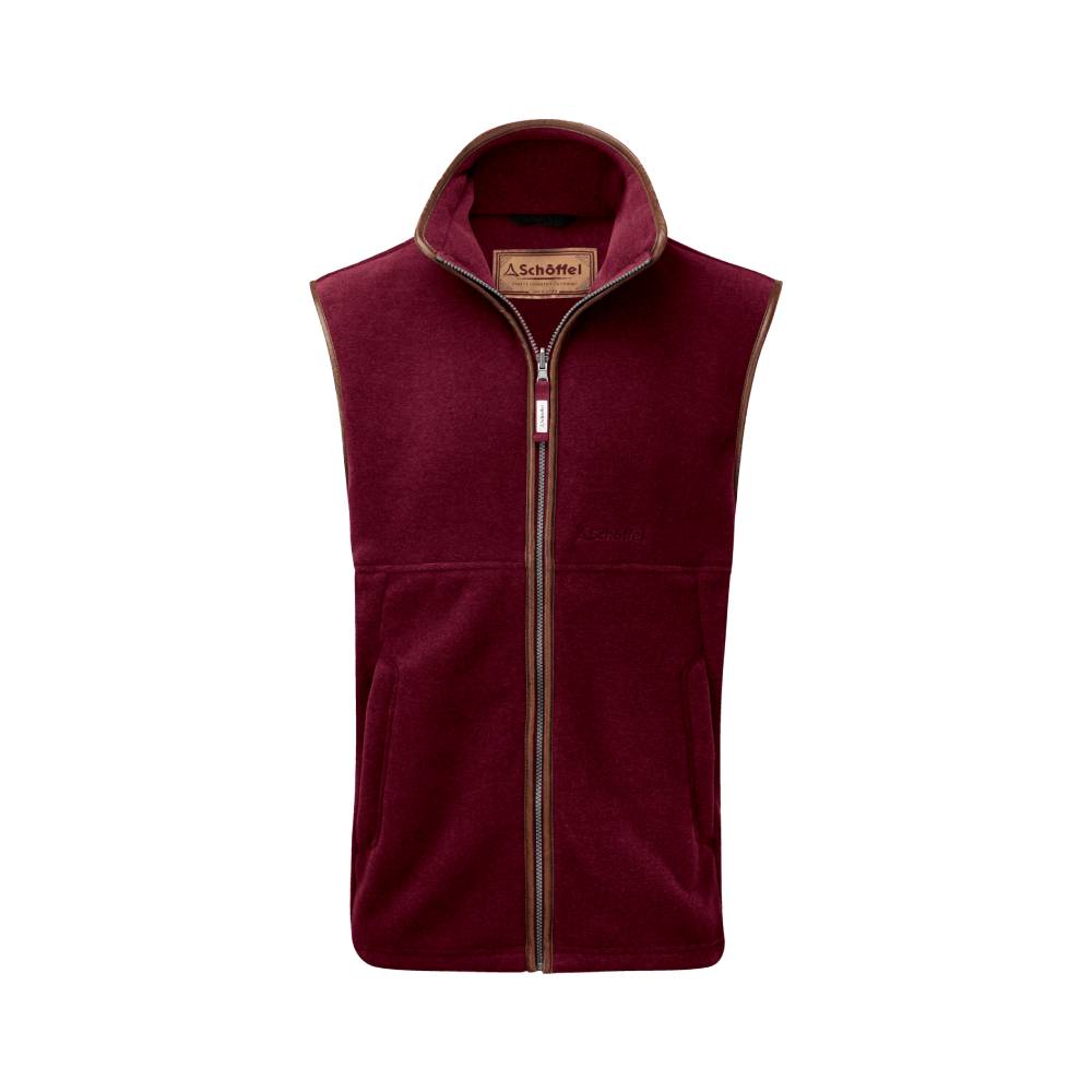 Men's Schoffel Gilet Fleece in Red