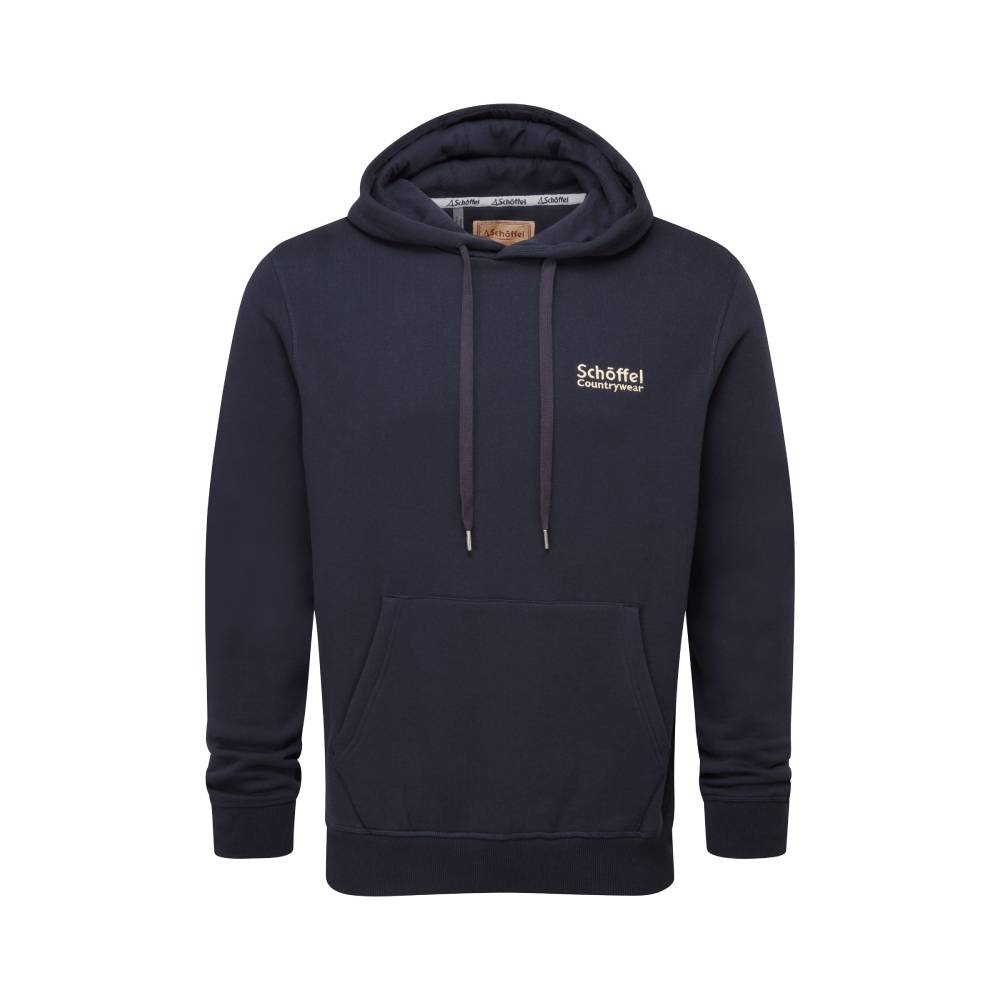 Navy Men's Hoodie with Schoffel Logo