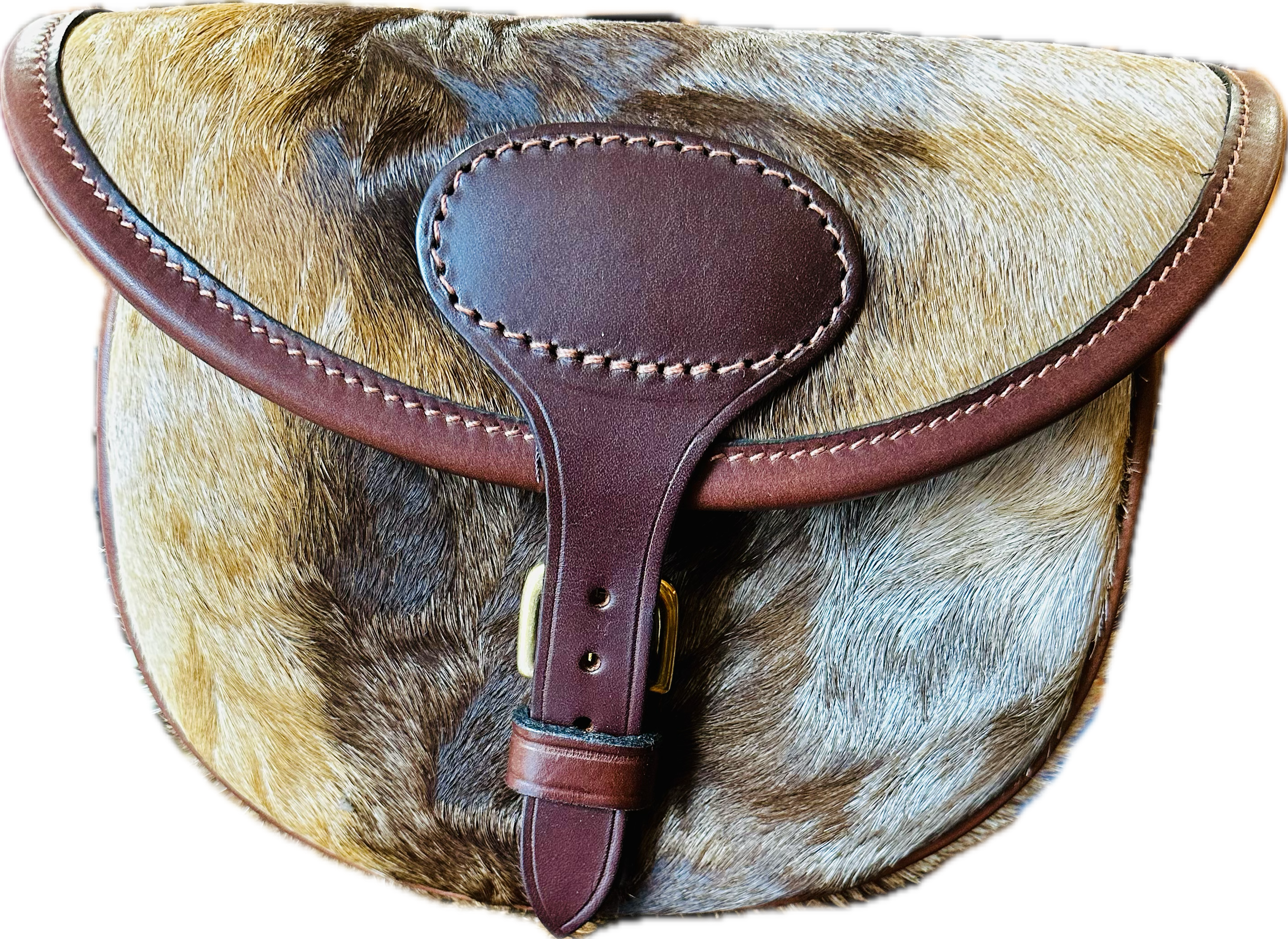 Handmade Red Hartebeest Cartridge Bag (Hair Skin)