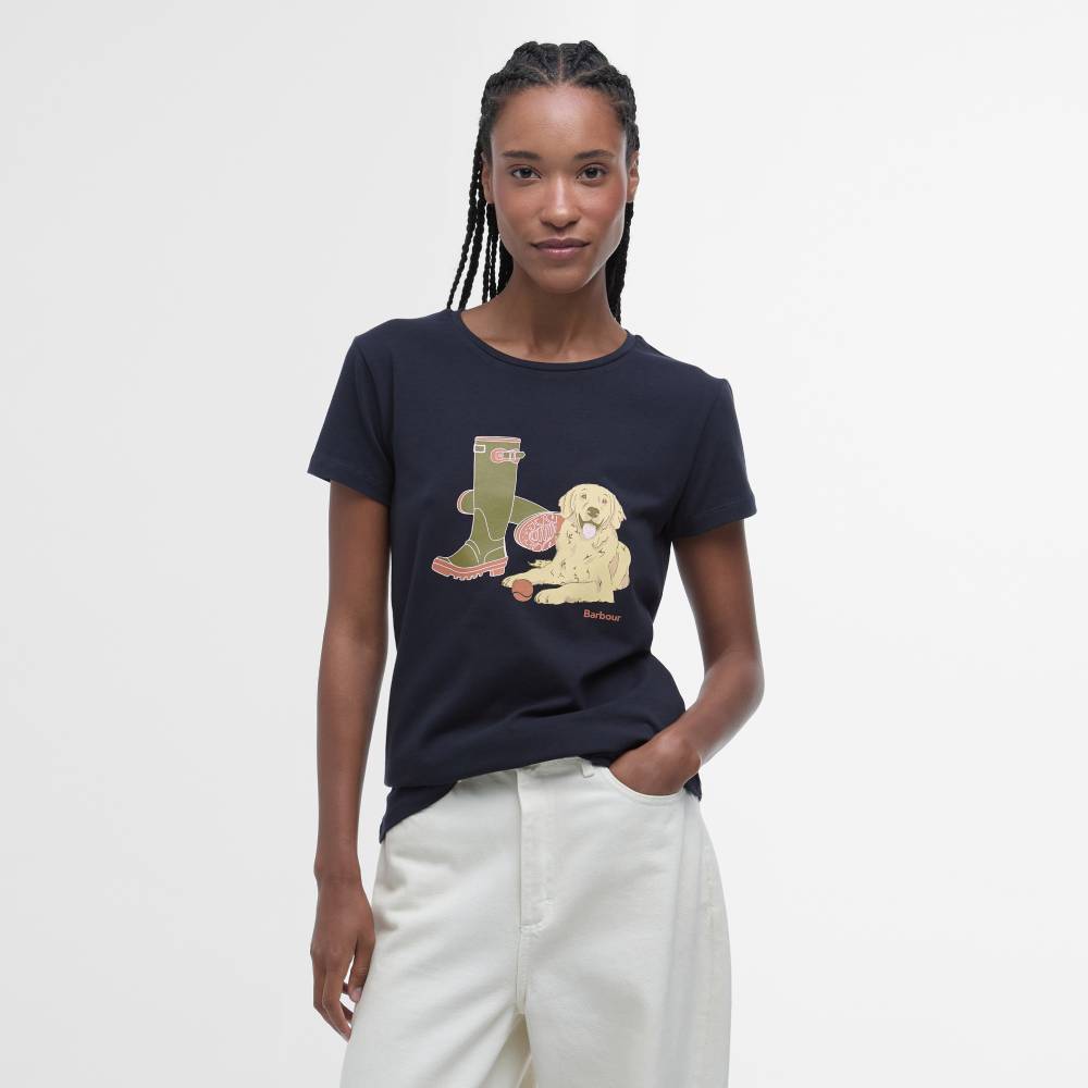 Navy Cotton T Shirt for Women