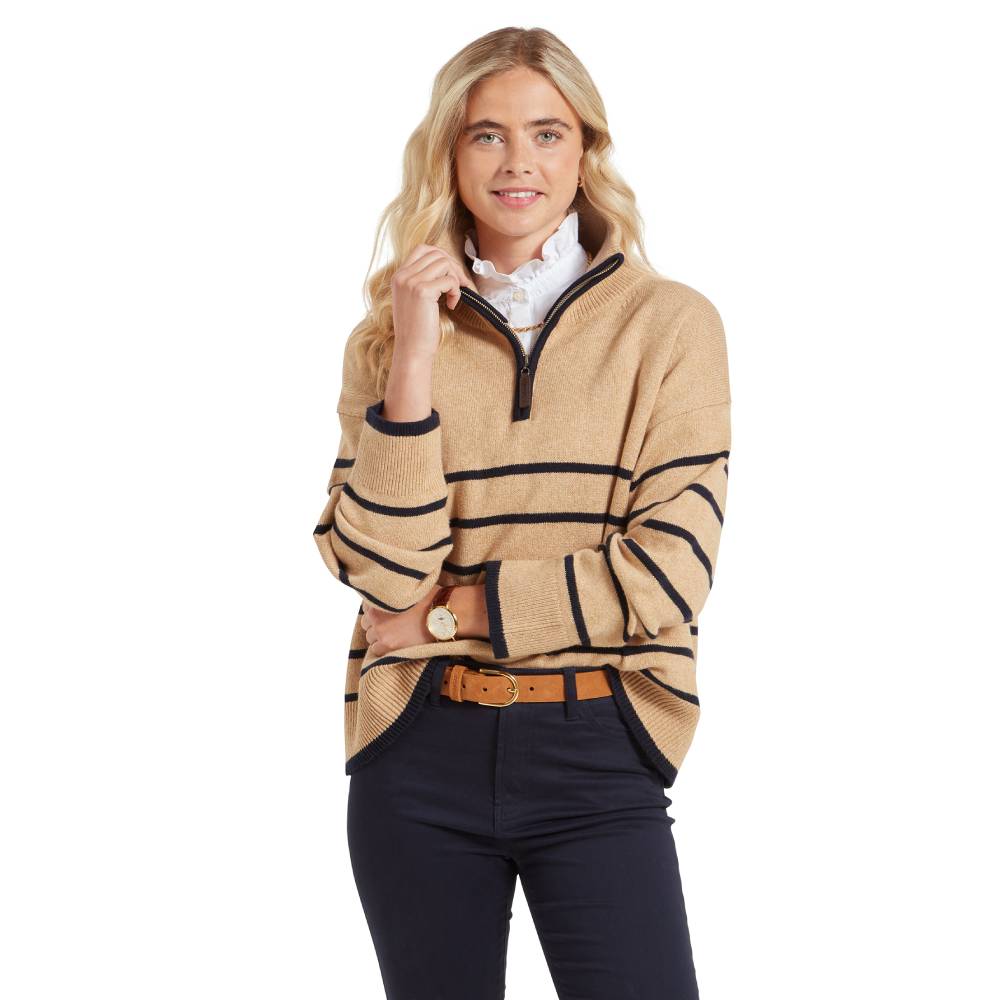Schoffel Sandsend 1/4 Zip Ladies Jumper (Warm Sand)