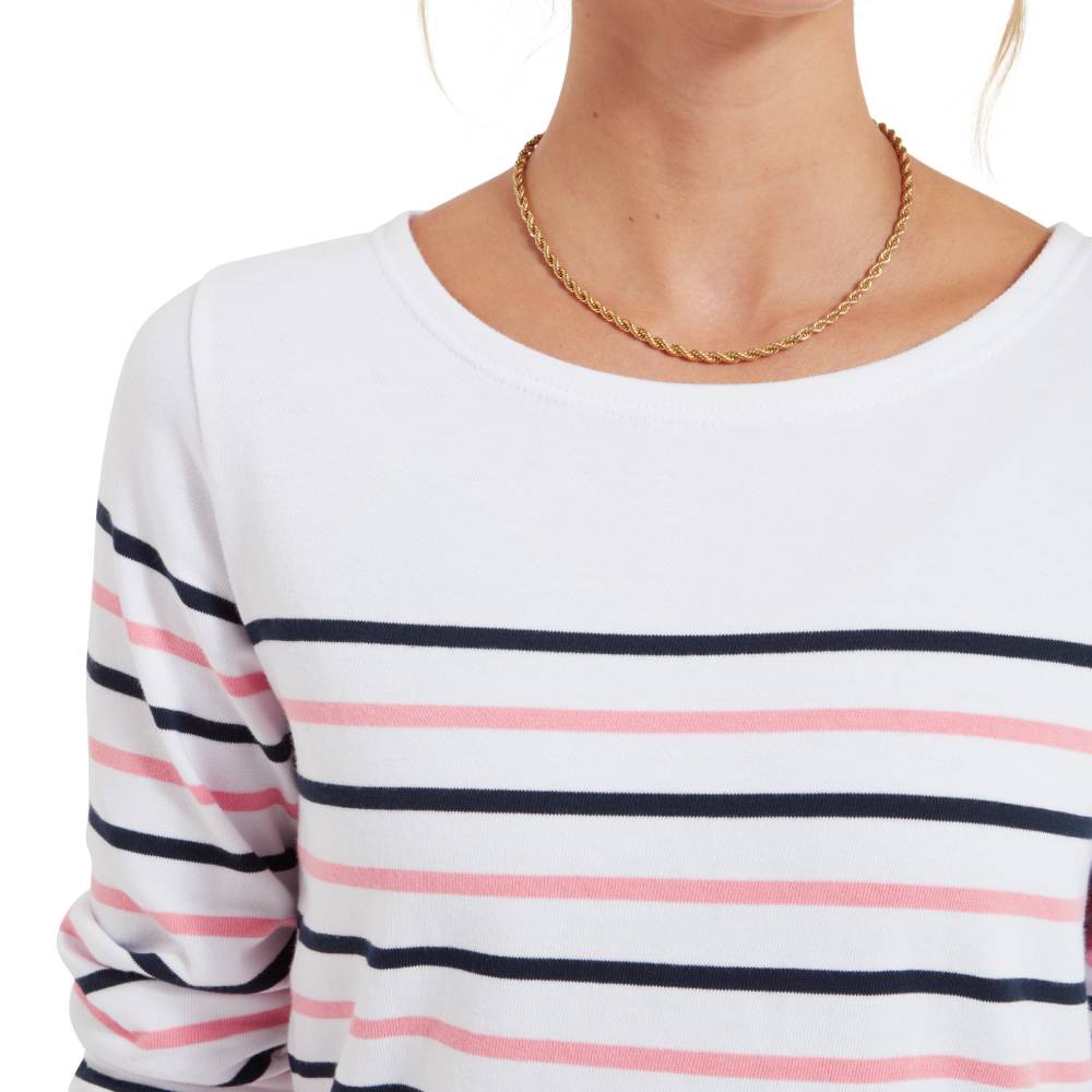 Schoffel Beauport Top (White/Navy/Flamingo)