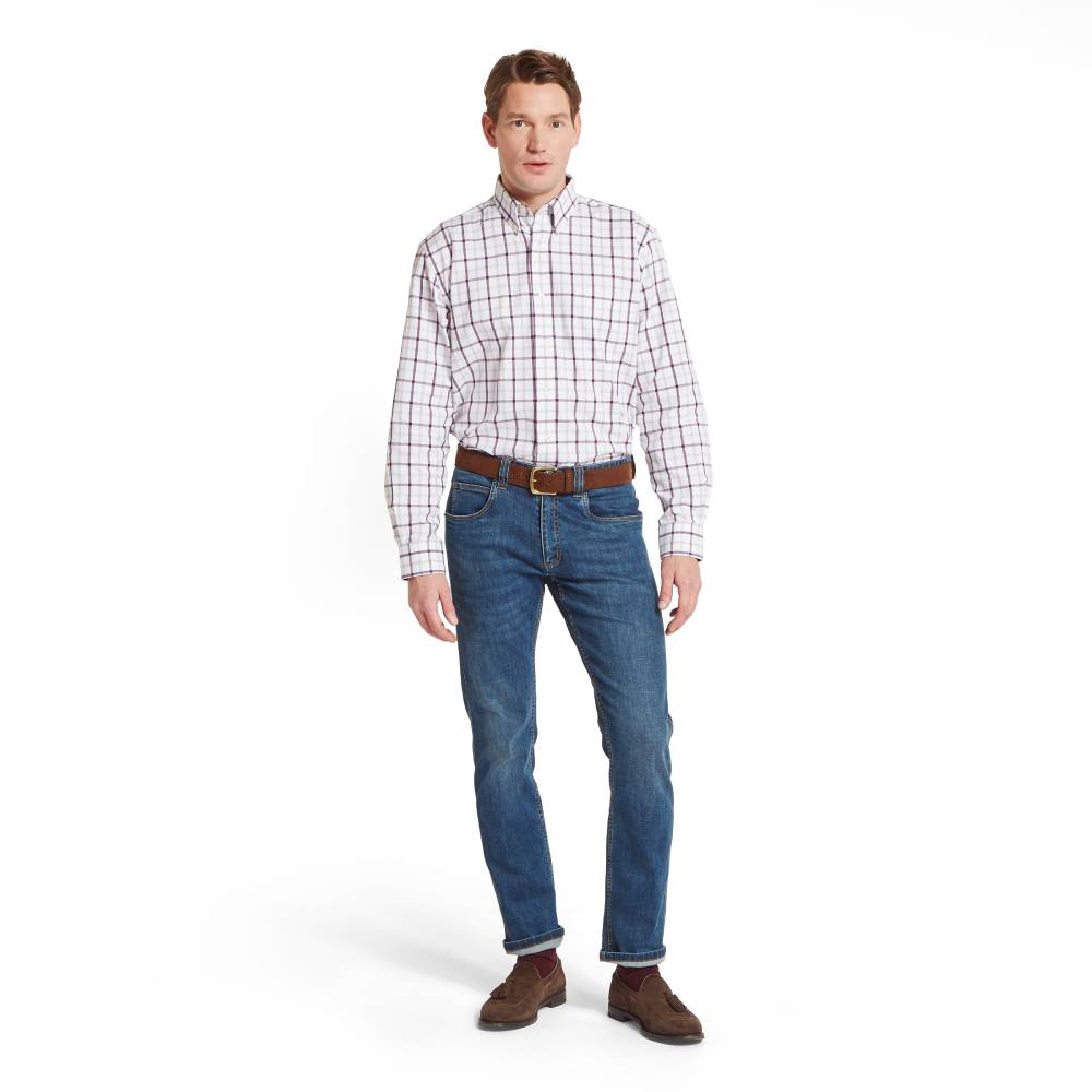 Schoffel Brancaster Classic Men's Shirt (Beetroot Check)