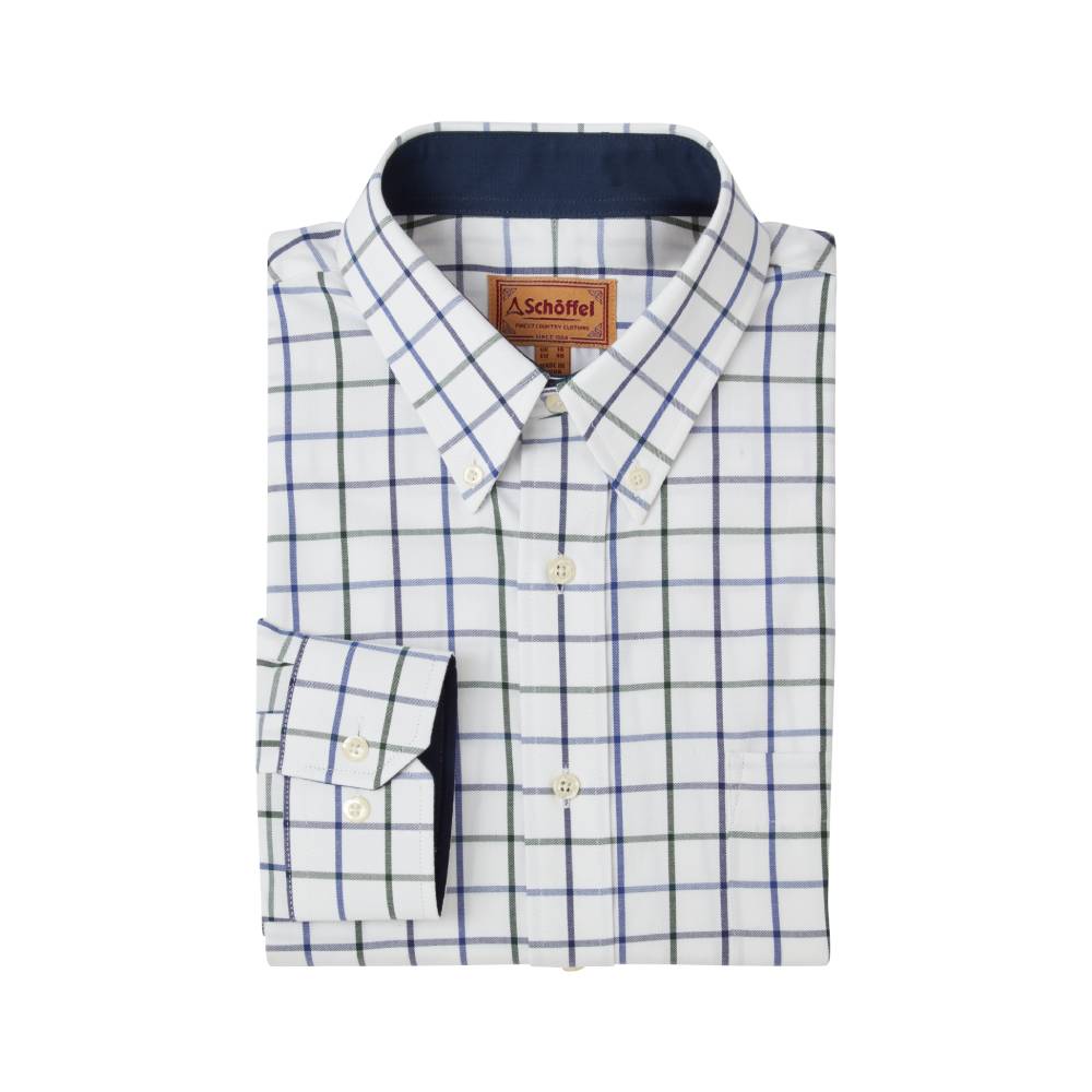 Schoffel Brancaster Classic Shirt (Racing Green/Navy)