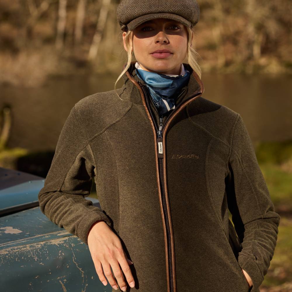 Ladies Dark Green Fleece Jacket