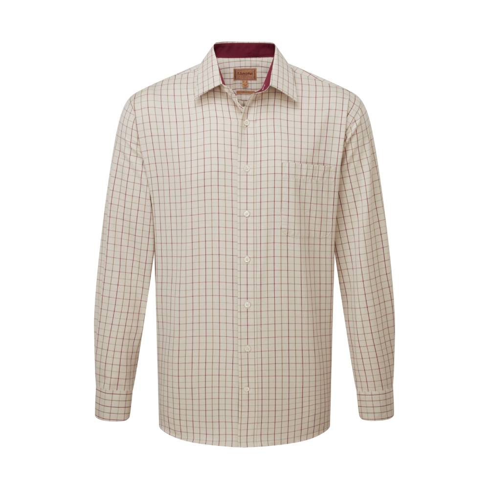 Long Sleeve Shirt for Men in Damson Red Check