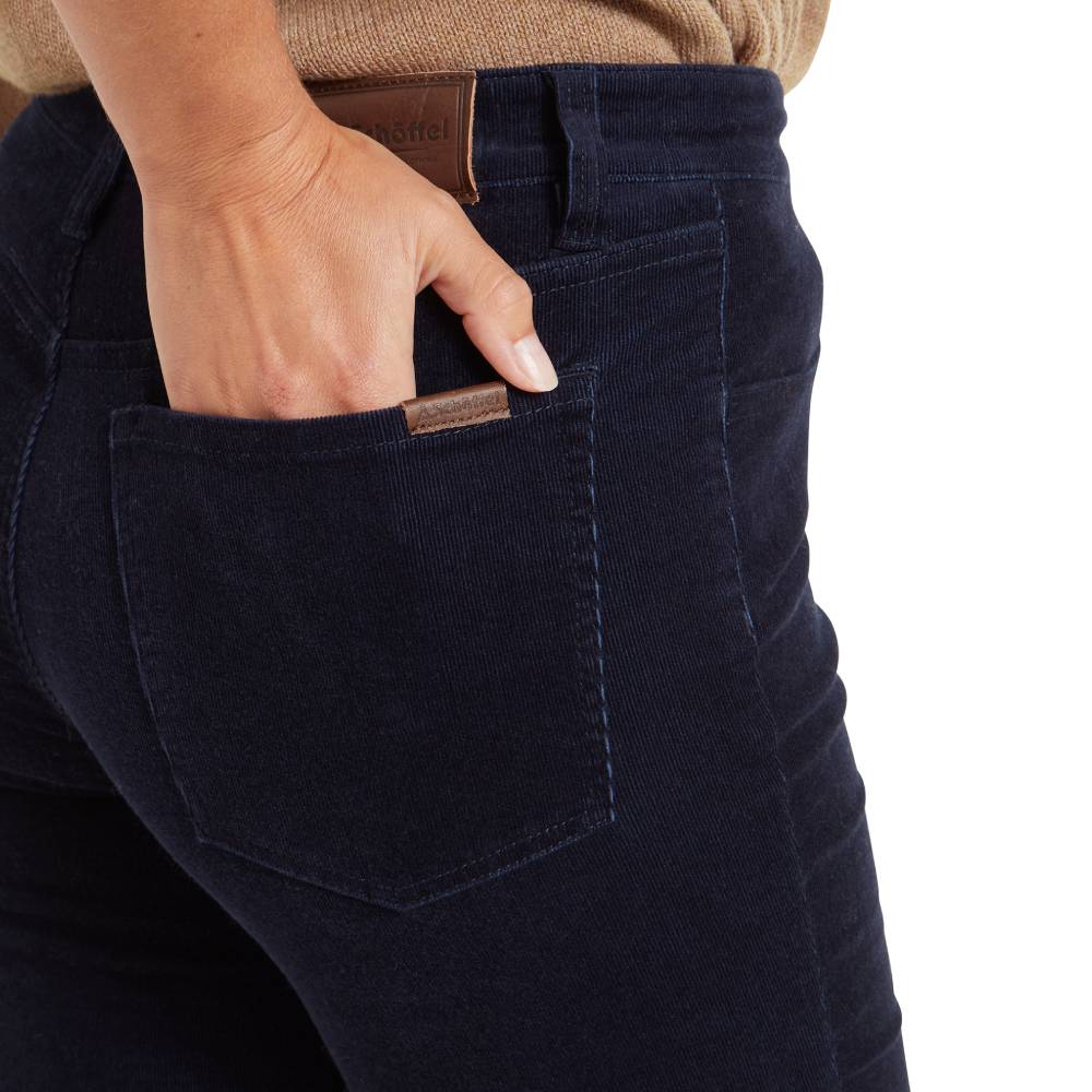 Ladies Cord Trousers in Stretch Fabric
