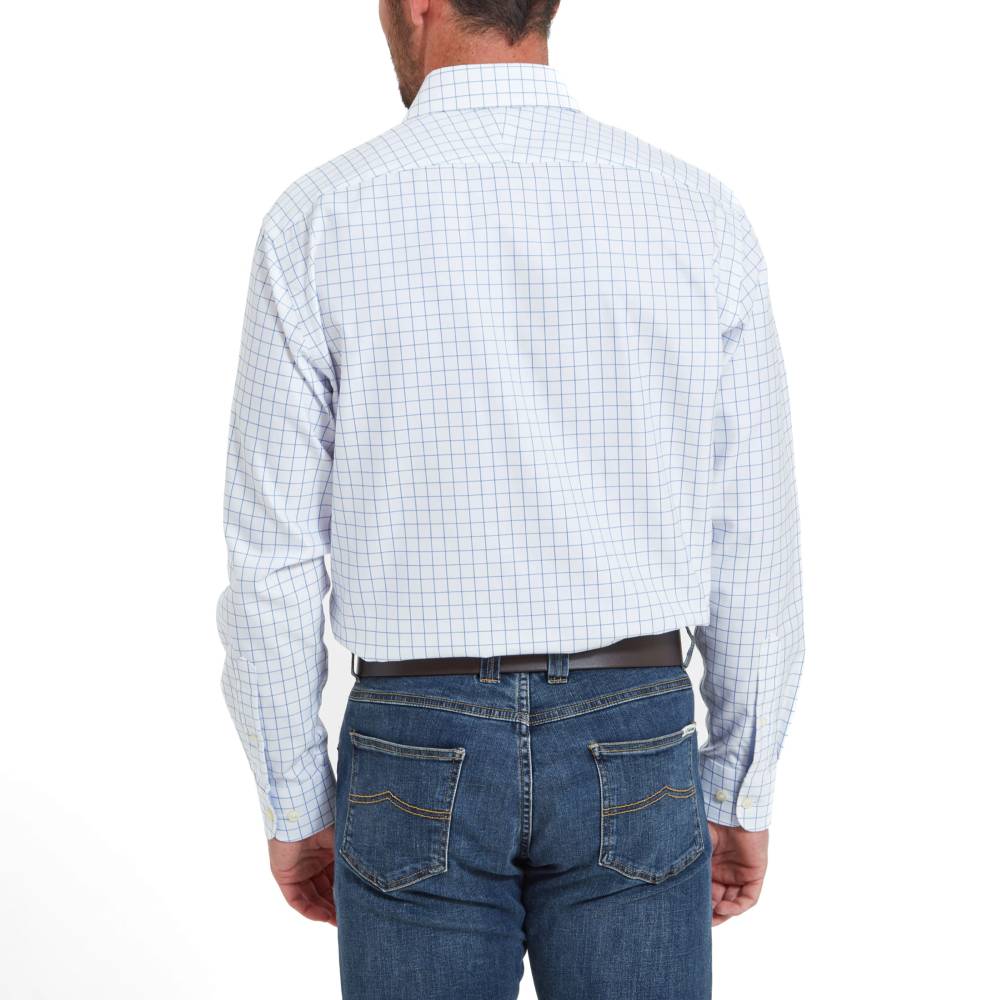 Schoffel Greenwich Tailored Shirt (Light Blue Check)
