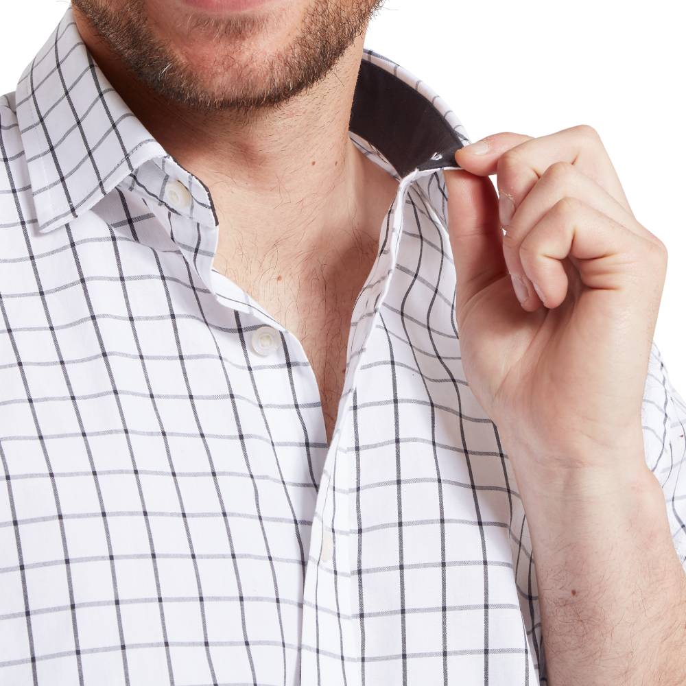 Men's Button Up Shirt in Blue Check