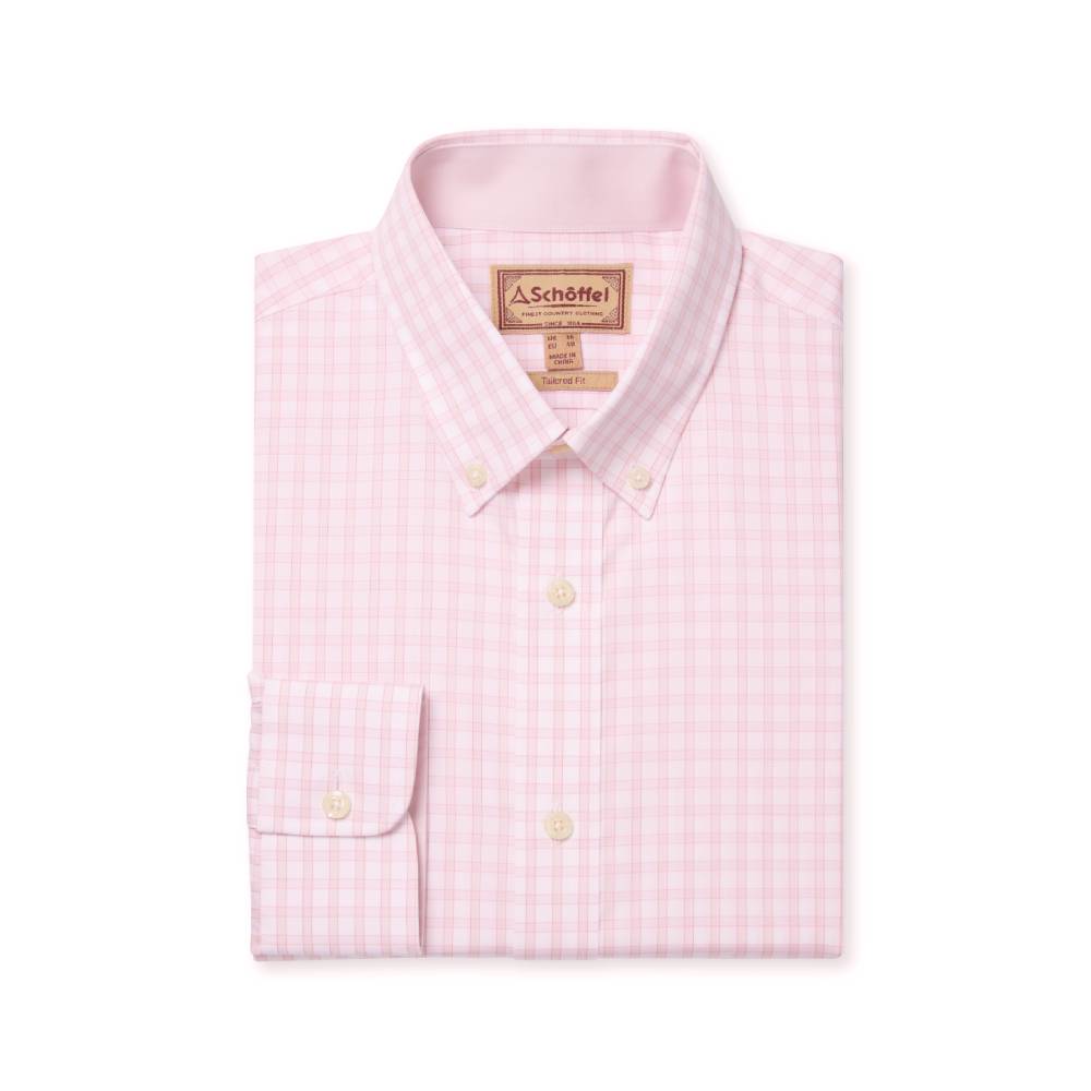 Harlyn Tailored Fit Shirt (Pink Check)