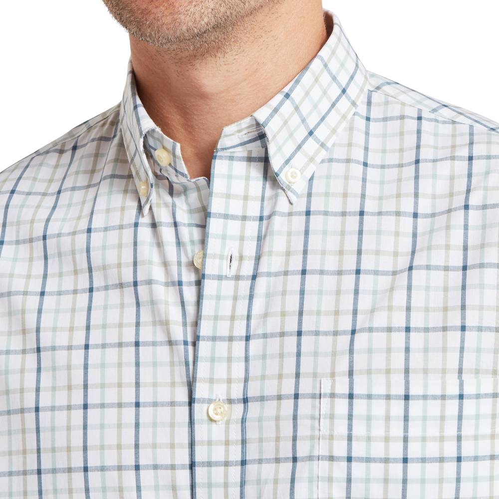 Schoffel Holkham Classic Men's Shirt (Deep Ocean Blue/Agave Green)