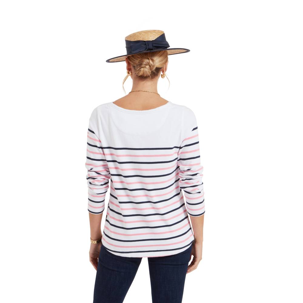 Schoffel Beauport Top (White/Navy/Flamingo)