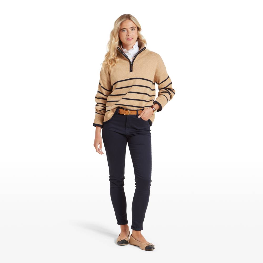 Schoffel Sandsend 1/4 Zip Ladies Jumper (Warm Sand)