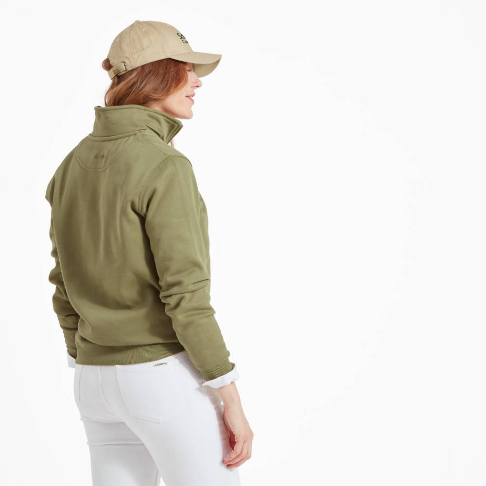 Light Khaki Quarter Zip Sweatshirt for Ladies