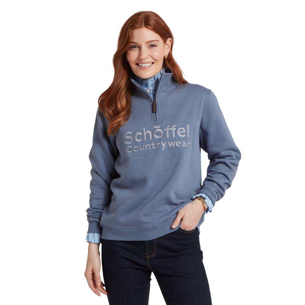 Schoffel St Issey 1/4 Zip Ladies Sweatshirt (Storm Blue)