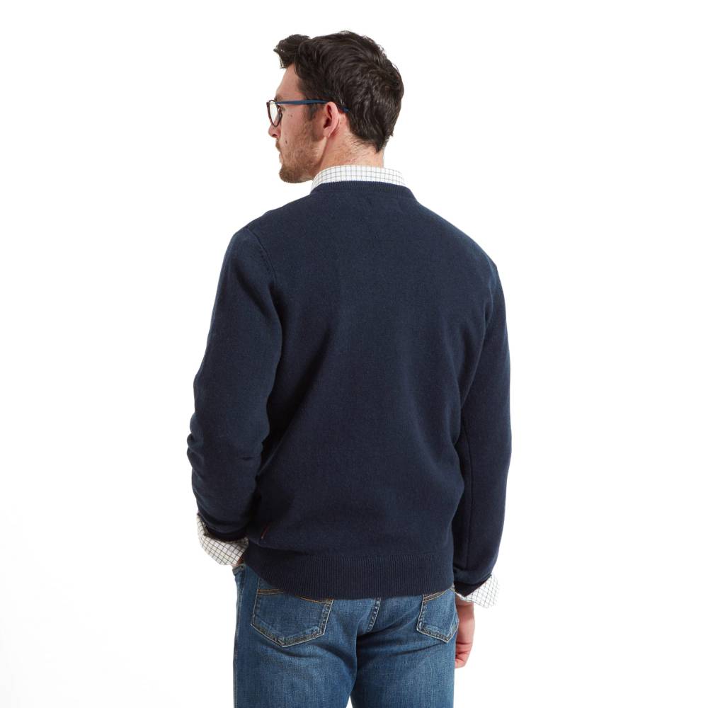 Schoffel Lambswool Crew Neck Jumper (Navy)