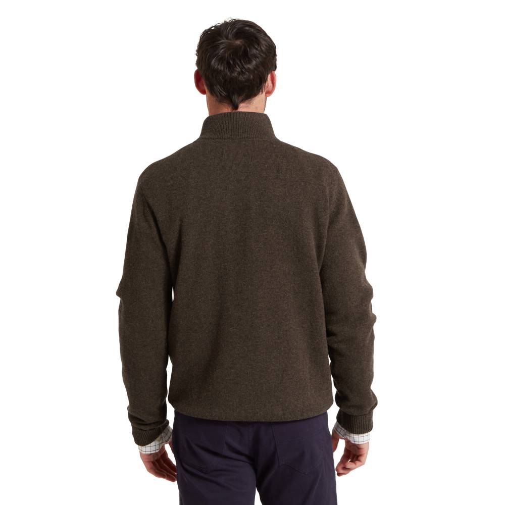 Schoffel Quarter Zip Jumper in Brown