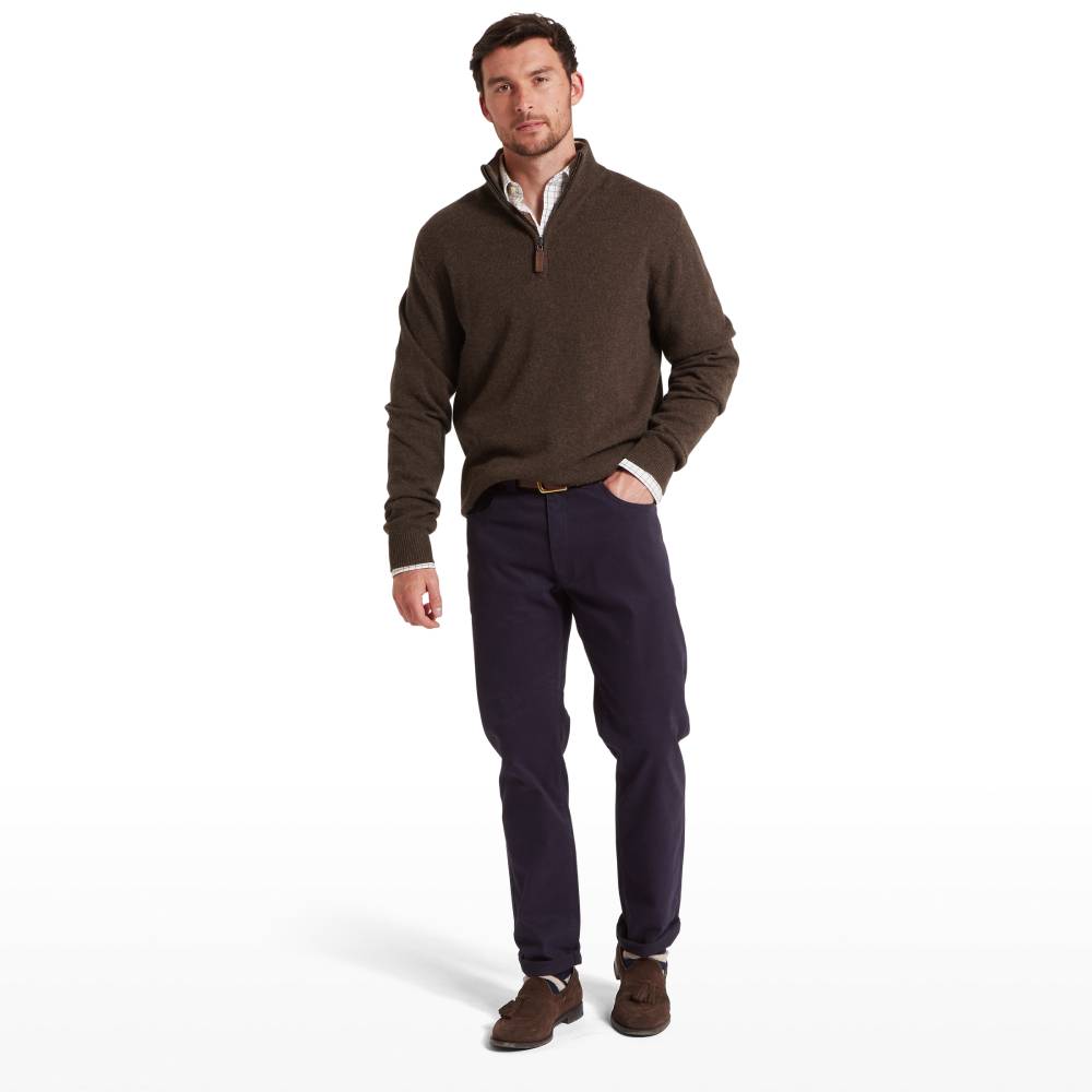 Classic Fit Schoffel Jumper in Brown