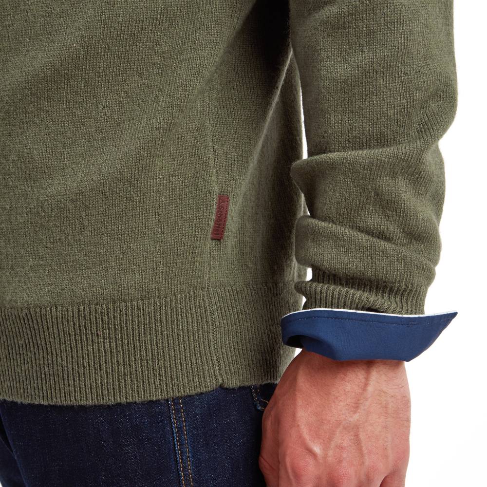 Men's Knitted Jumper in Woodland Green