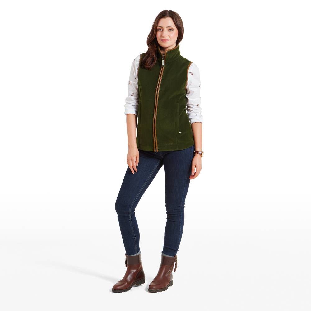 Schoffel Gilet with Faux Leather Trim