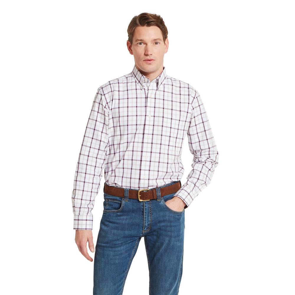 Schoffel Brancaster Classic Men's Shirt (Beetroot Check)