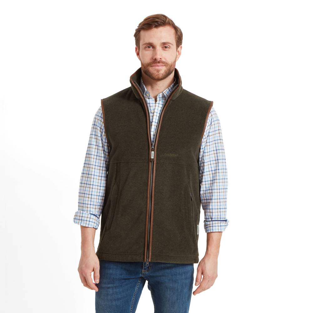 Olive Green Men's Fleece Bodywarmer