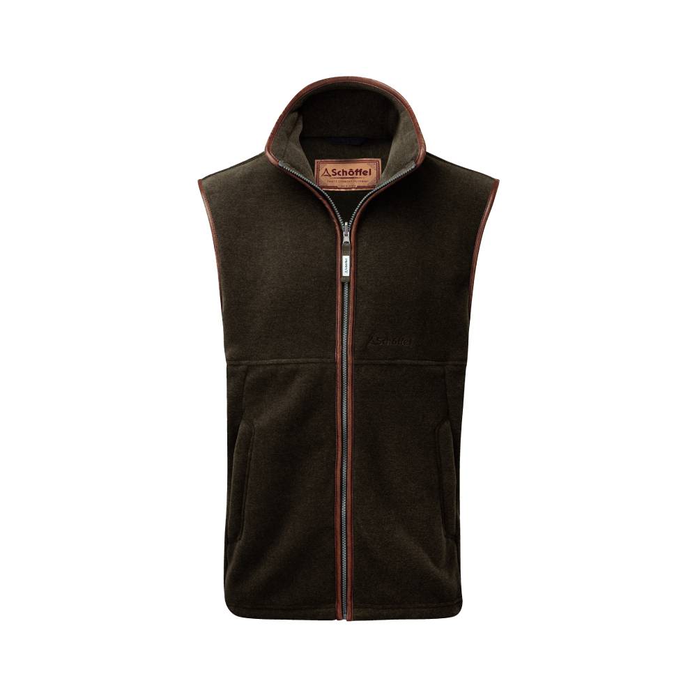 Schoffel Gilet with Faux Leather Trim