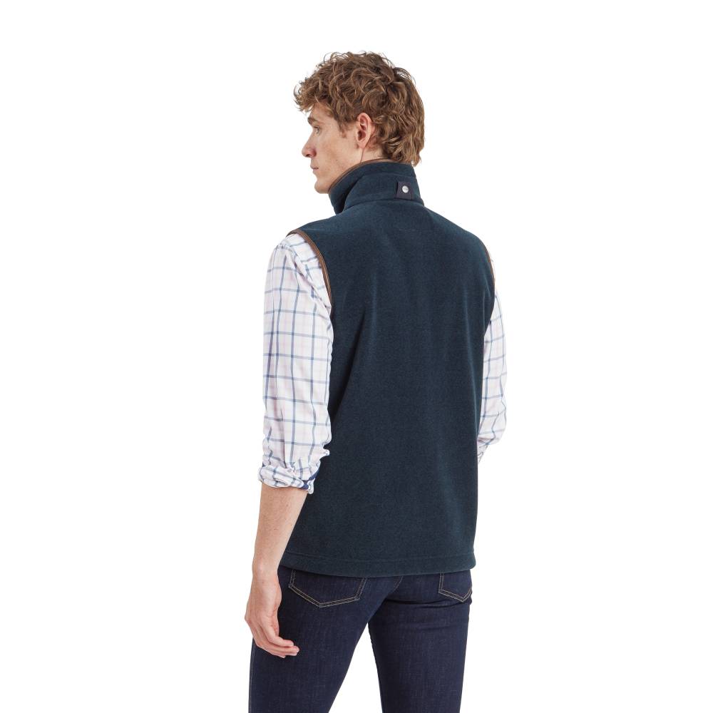 Men's Fleece Gilet in Petrol Blue