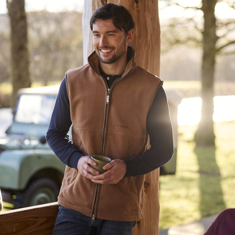 Schoffel Oakham Men's Fleece Gilet (Toffee)