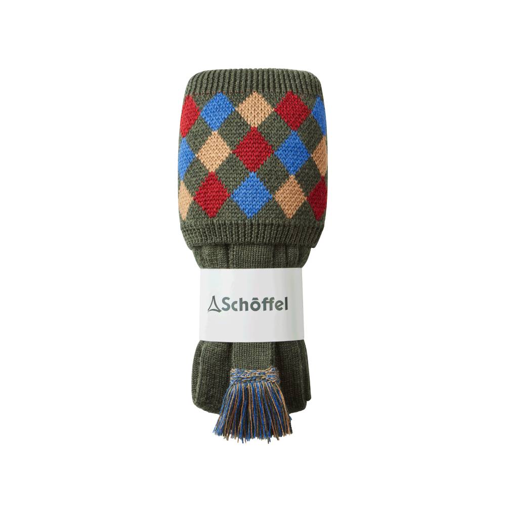 Green Shooting Socks with Diamond Pattern