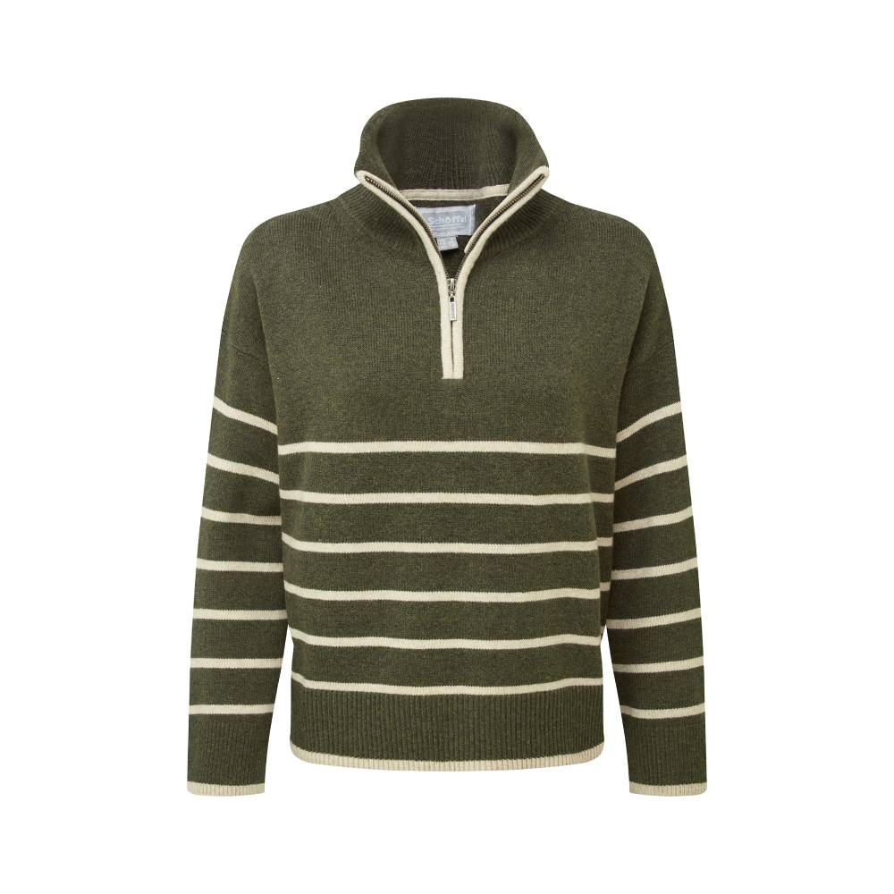 Schoffel Sandsend 1/4 Zip Ladies Jumper (Loden & Oatmeal)