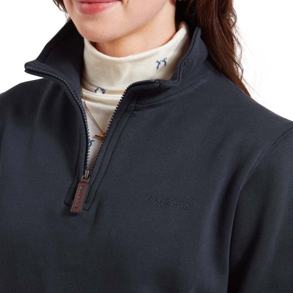 Ladies Jumper with Quarter Zip Fastening
