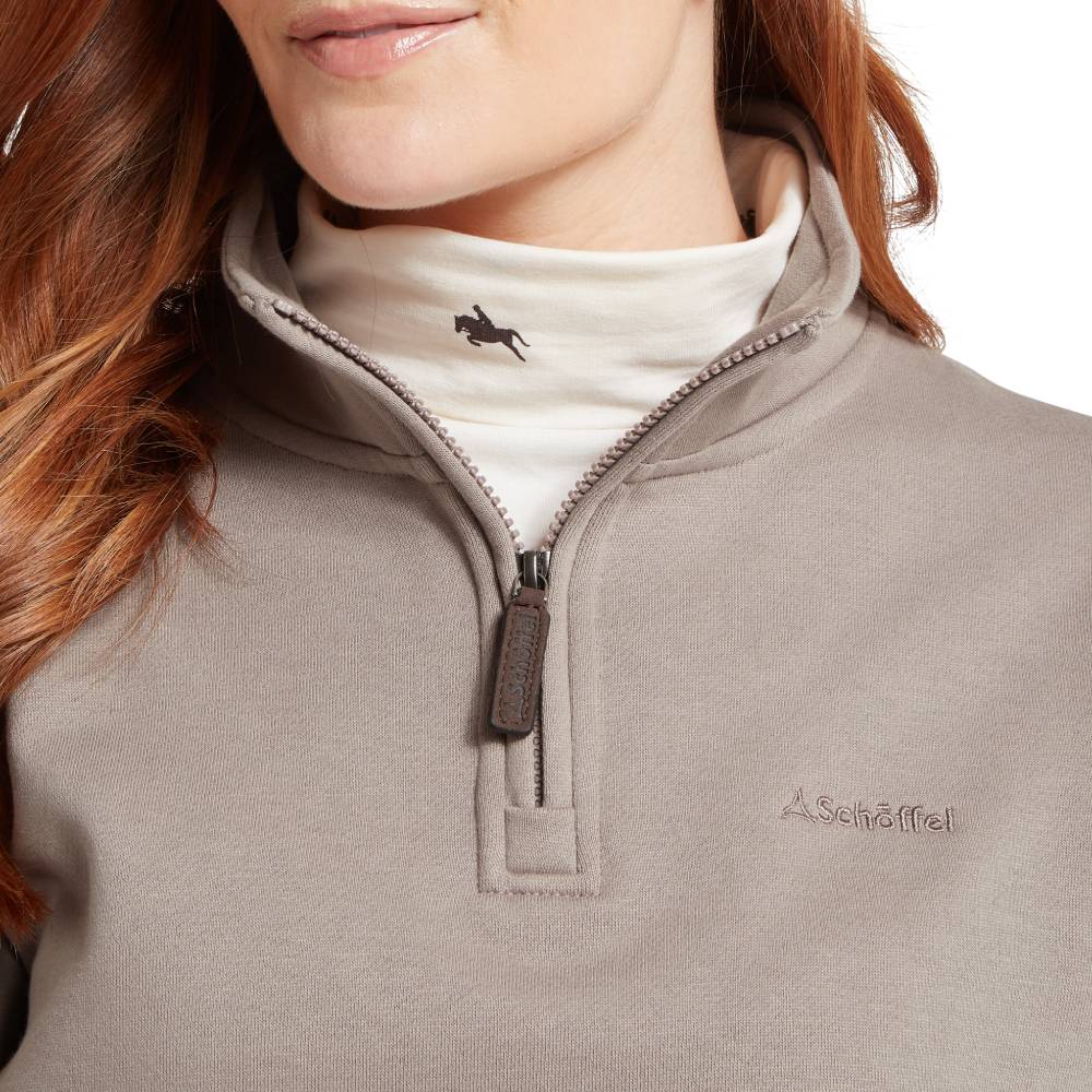 Mushroom Brown Quarter Zip Sweatshirt