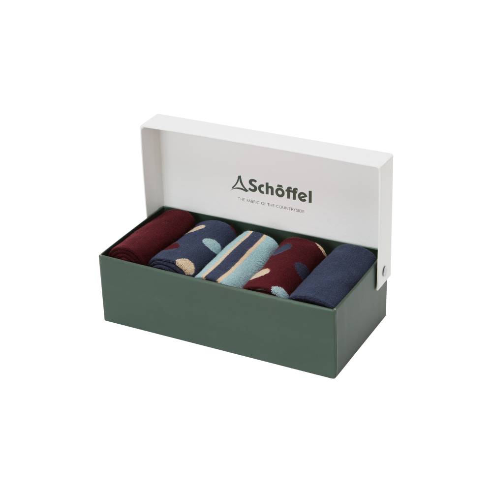 Schoffel Men's Bamboo Sock (Pale Blue Mix) Box of 5