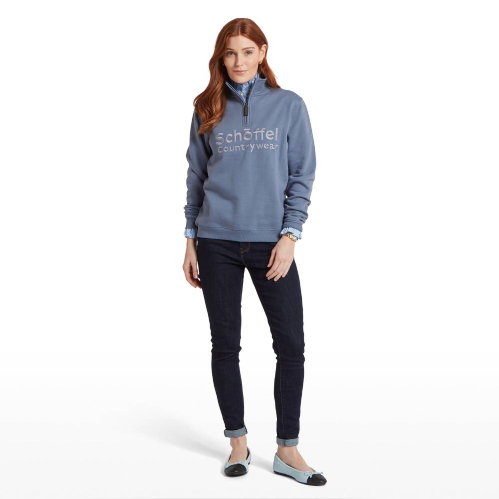 Schoffel St Issey 1/4 Zip Ladies Sweatshirt (Storm Blue)
