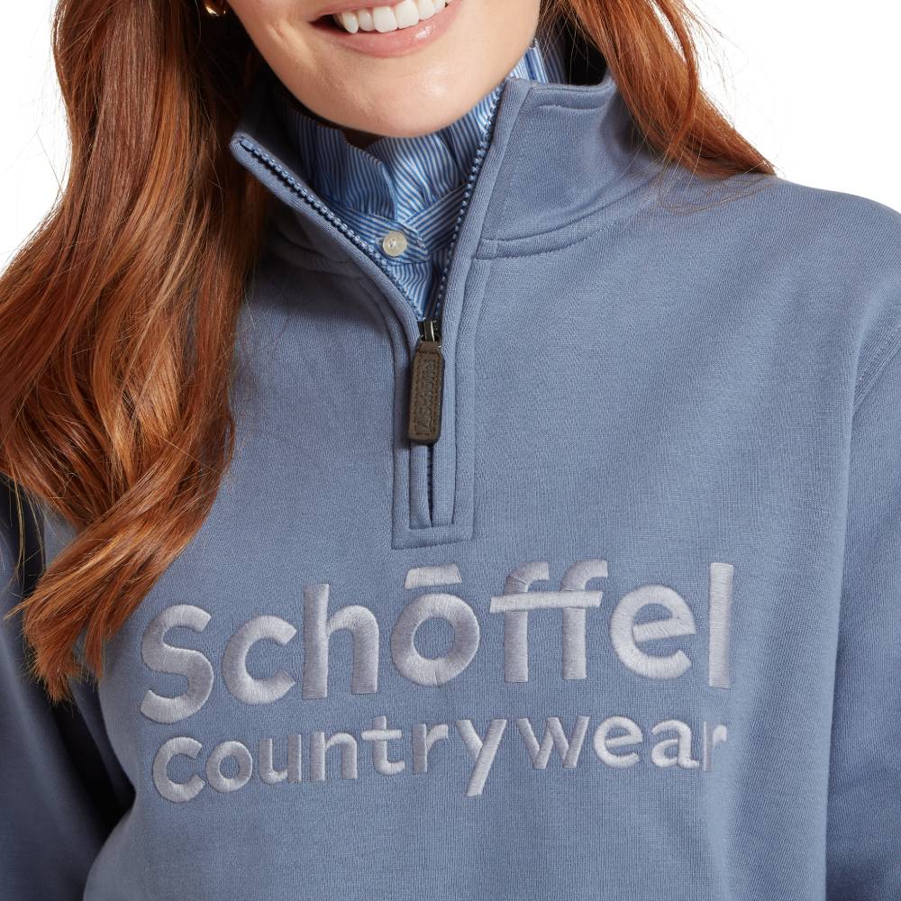 Schoffel St Issey 1/4 Zip Ladies Sweatshirt (Storm Blue)