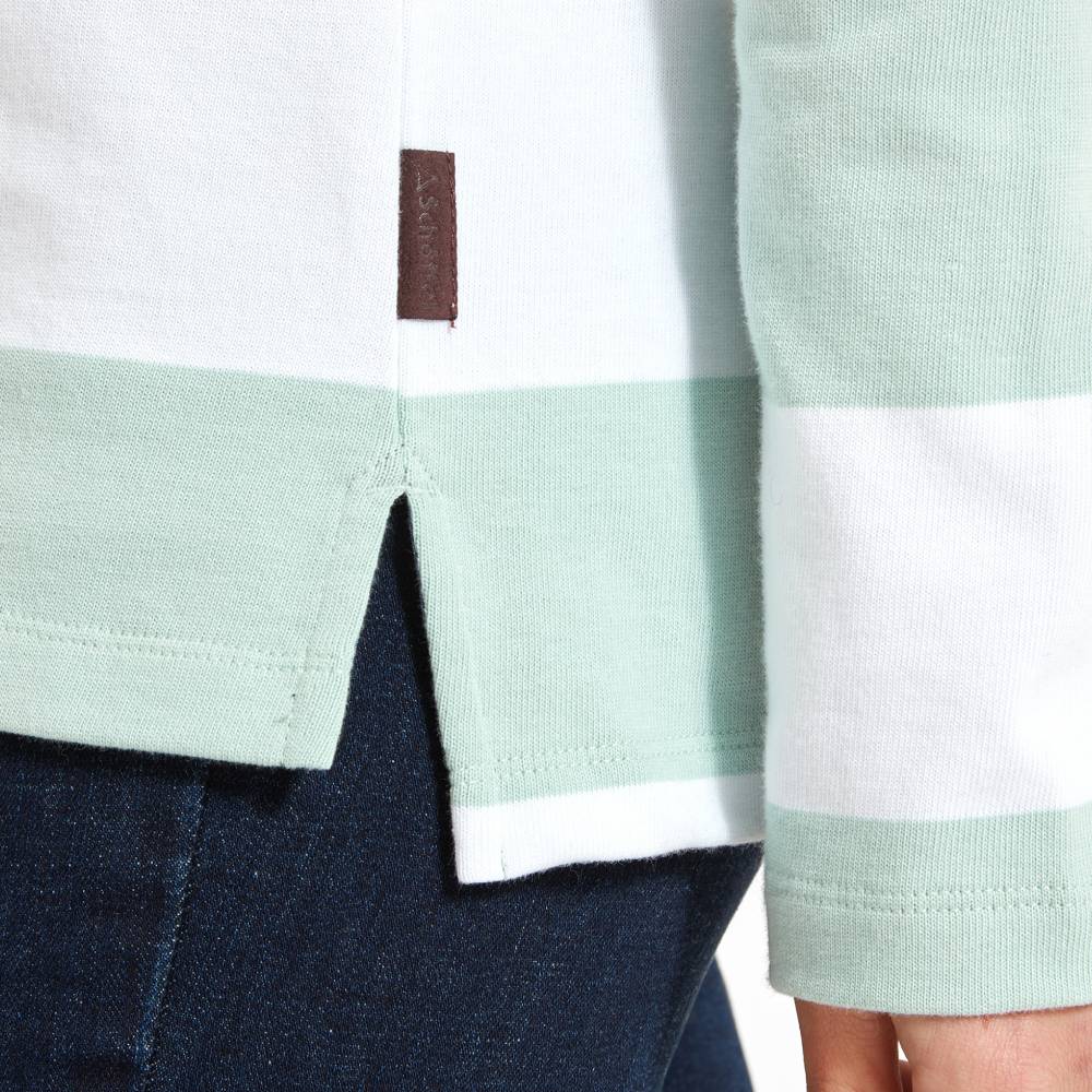 Schoffel St Mawgan Rugby Shirt (Mint/White Stripe)