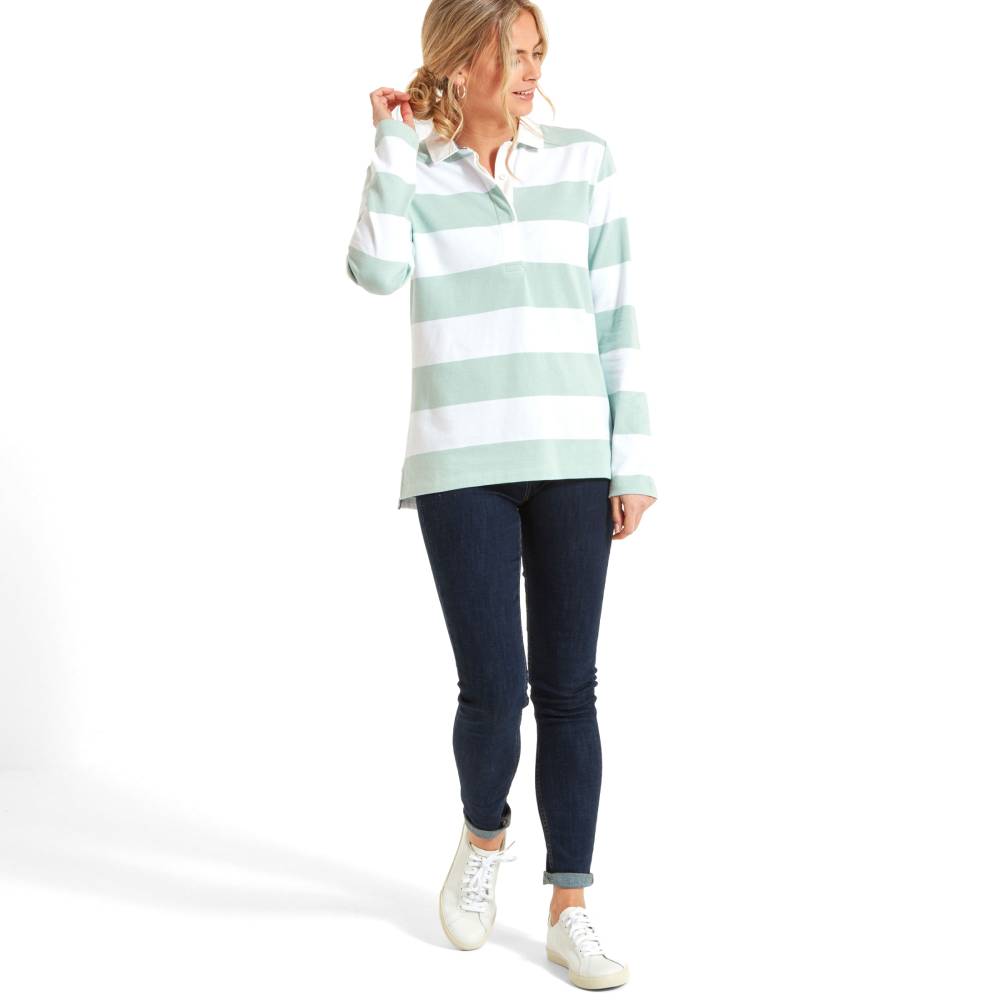 Schoffel St Mawgan Rugby Shirt (Mint/White Stripe)