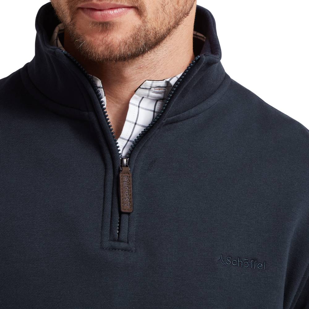 Quarter Zip Sweater with Schoffel Logo