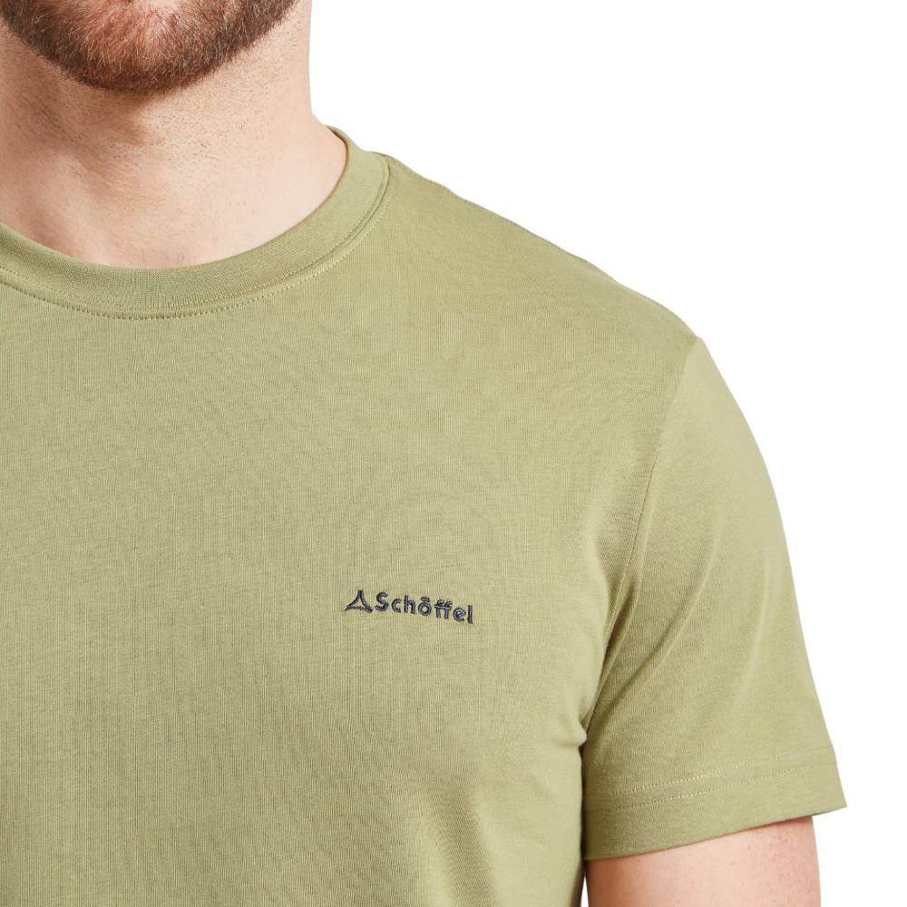 Men's Green Tshirt with Schoffel Brand Embroidery